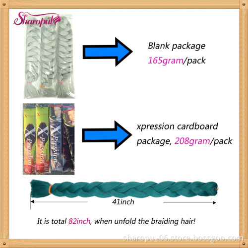 Crochet Box Braid Ombre Braiding Hair Extension Synthetic African Extention Jumbo Raw Material Fiber Hair Weave